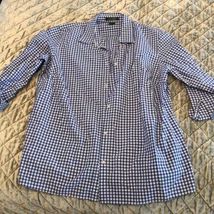Blue gingham cotton blouse from Ralph Lauren